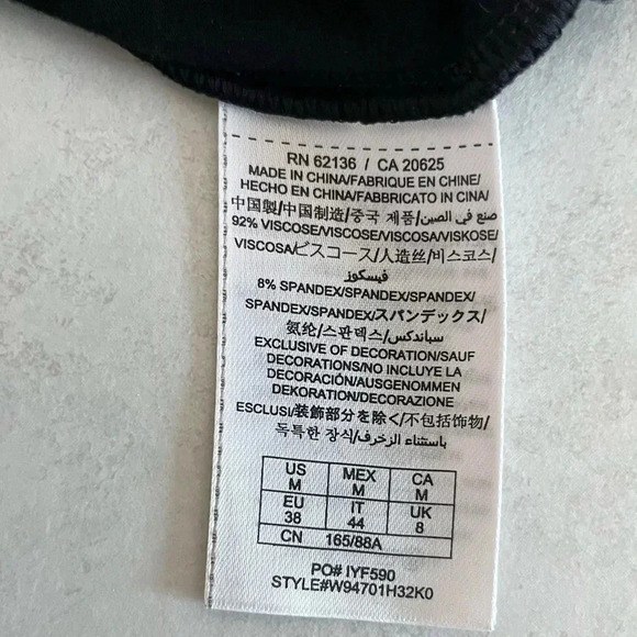 Guess/ Front zip/ Back beaded detail/ Black body con dress/  Mini/ Size US M - Picture 12 of 16